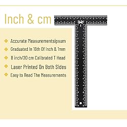 Mr. Pen - T Square, T Ruler, 12 inch Metal Ruler, T