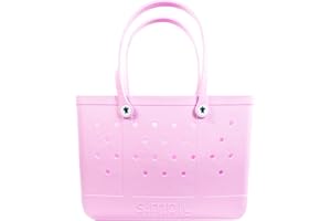 Simply Southern Large Waterproof Tote Bag – EVA Material, Adult Beach Bag, Improved Handle, Zipper Pouch, Anti-Tip Totebag