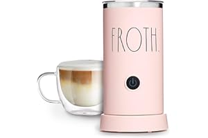 Rae Dunn Electric Milk Frother Steamer -Stylish Automatic Milk Steamer and Frother, Milk Warmer, Hot and Cold Foam Maker for 