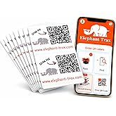 Elephant Trax QR Code Labels for Storage Bins – 40 Smart QR Code Stickers, Scannable QR Labels for Tote Bins, Moving Box Labels, Home Organization, Packing Supplies & Inventory Tracking