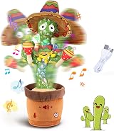 ARIEL-GXR Dancing Cactus Plush Toy - Sings, Talks, Repeats, USB Charging, Kids view 1
