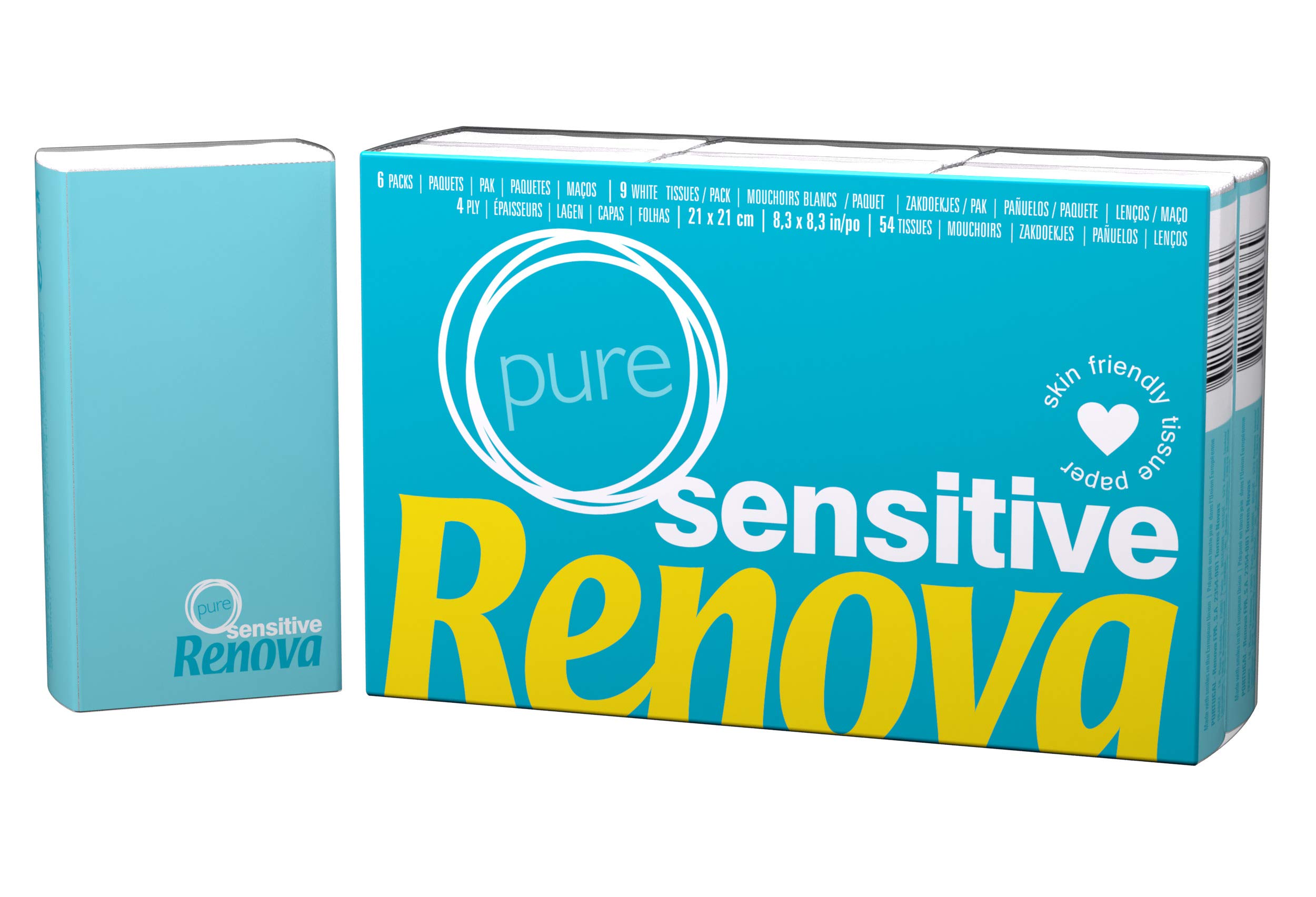 Renova Sensitive Pure Handkerchiefs - 6 Packs White Handkerchief