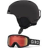 Giro Crue Kids Snow Helmet Goggle Combo - (Combo) Matte Black - Black Zoom Flash - Size Small