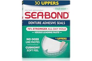 SEA-BOND Denture Adhesive Wafers Uppers Fresh Mint 30 Each (Pack of 3)