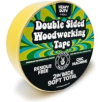 Wide Double Sided Tape for Woodworking, 2 Inch Heavy-Duty Sticky Tape for CNC Machines and Routing Templates, 90 Feet Long