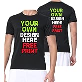 CCD APPAREL Custom T-Shirts for Men Women Design Your Own Shirt with Text Image Personalized Tee Printed Front/Back