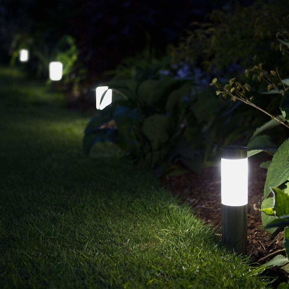 Mini London Solar Powered Outdoor Garden Post Lights (Set of 4) Amazon