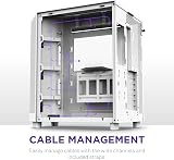 NZXT H6 Flow Compact Dual-Chamber Mid-Tower with Glass Panels White view 6