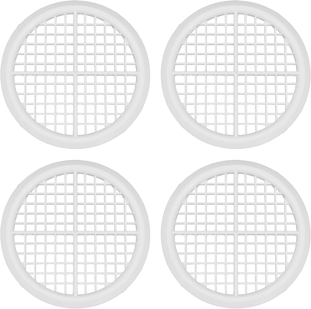 Home Smart 4x 70mm White Plastic Round Soffit Air Vent Push Fit UPVC Fascia Disc