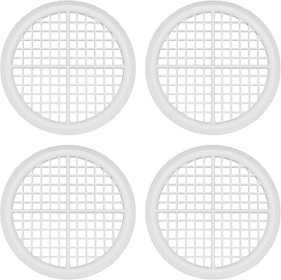 Home Smart 4x 70mm White Plastic Round Soffit Air Vent Push Fit UPVC Fascia Disc