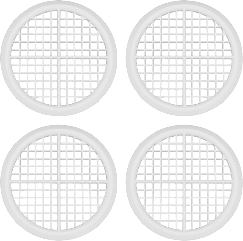 Home Smart 4x 70mm White Plastic Round Soffit Air Vent Push Fit UPVC Fascia Disc