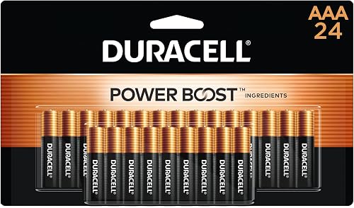 Duracell Coppertop AAA Batteries with Power Boost Ingredients, Triple A Batteries, 24 Count (Pack of 1) for Household and Office Devices, Alkaline AAA Battery