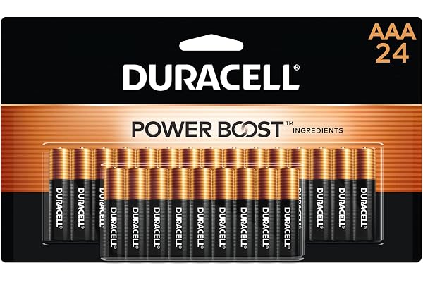 Duracell Coppertop AAA Batteries with Power Boost Ingredients, Triple A Batteries, 24 Count (Pack of 1) for Household and Off