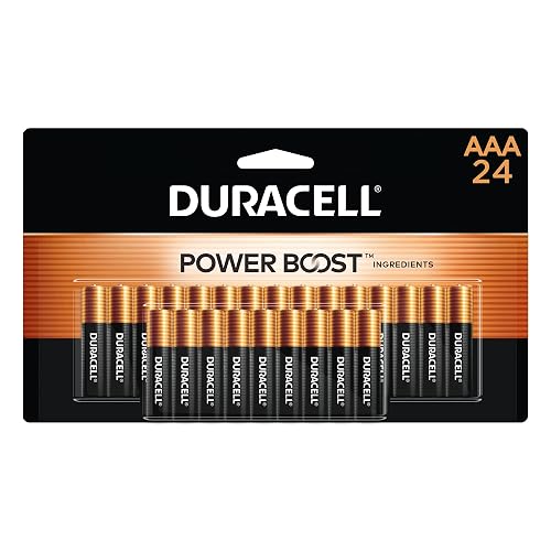 Duracell Coppertop AAA Batteries with Power Boost Ingredients, Triple A Batteries, 24 Count (Pack of 1) for Household and Office Devices, Alkaline AAA Battery