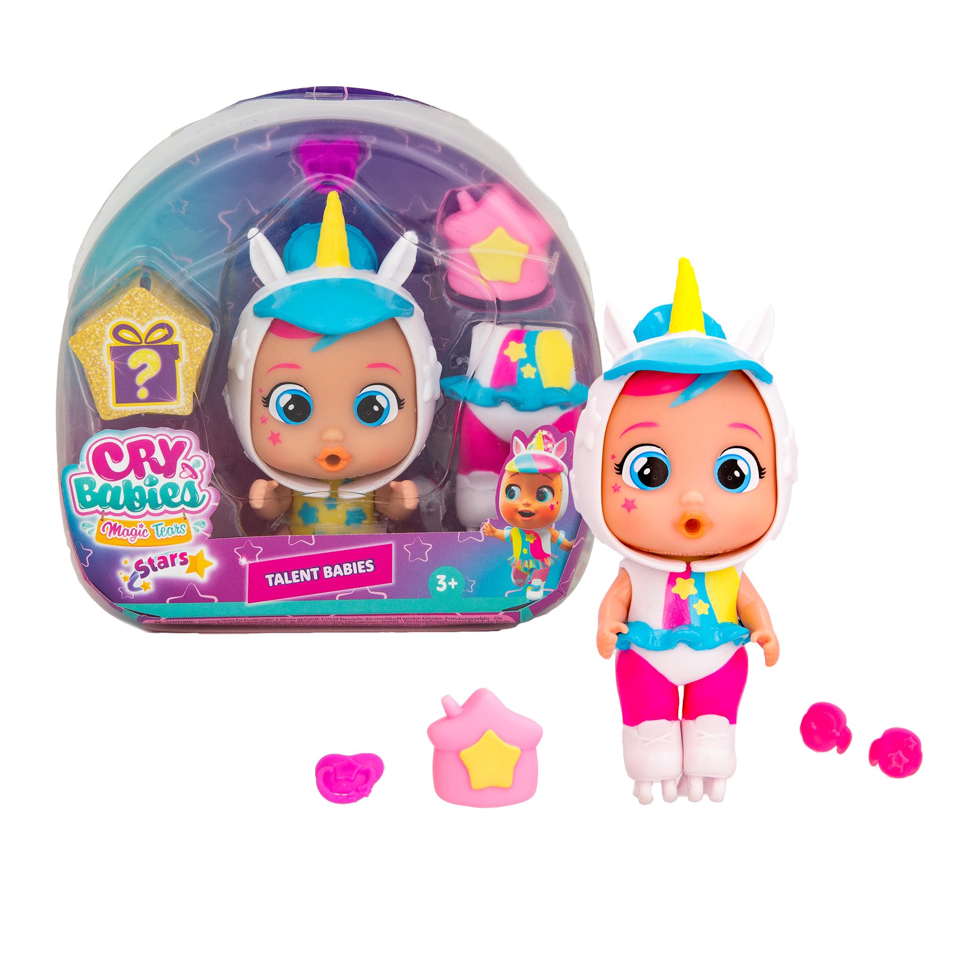 CRY BABIES MAGIC TEARS Talent Babies Dreamy - Collectibe Baby Doll Dressed Up in a Cute Silicone Outfit Personalized on her Talent, Gift Toy for Girls and Boys age 3 And Up