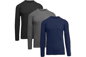 Galaxy by Harvic Men's Long Sleeve Waffle Thermal Shirt 3-Pack