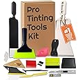 Charmier Window Tint Kit Vinyl Wrap Tool for Car Tinting Tools Windshield Back Window Squeegee Bulldozer Squeegee Scrubber Paddle Rubber for Car Wrapping Film Installation Auto Tint Kit Pro Set