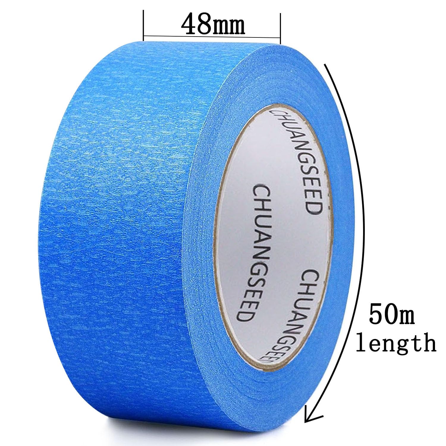 CHUANGSEED Blaues Abdeckband 48mmX50m 2 Rollen, Kreppband für Malerarbeiten und Renovierungen-Leicht Abnehmbar Abklebeband - Malerband Wasserdicht Blau abdeckband lackieren auto 6