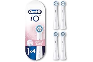 Oral-B iO Genuine Replacement Brush Heads, Gentle Care, Refills For Oral-B iO Electric Toothbrushes, White, 4 Count