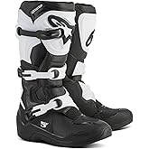 Alpinestars Tech 3 Motocross Boots, CE Certified Off-Road Riding Protection, Durable Grip - Black/White 11