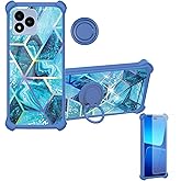 Aroepurt Case Compatible for Vortex J24 Phone Case Cover [Hard PC + Soft Silicone][Ring Support] [Colorful Reflect Light] IMDL-LS