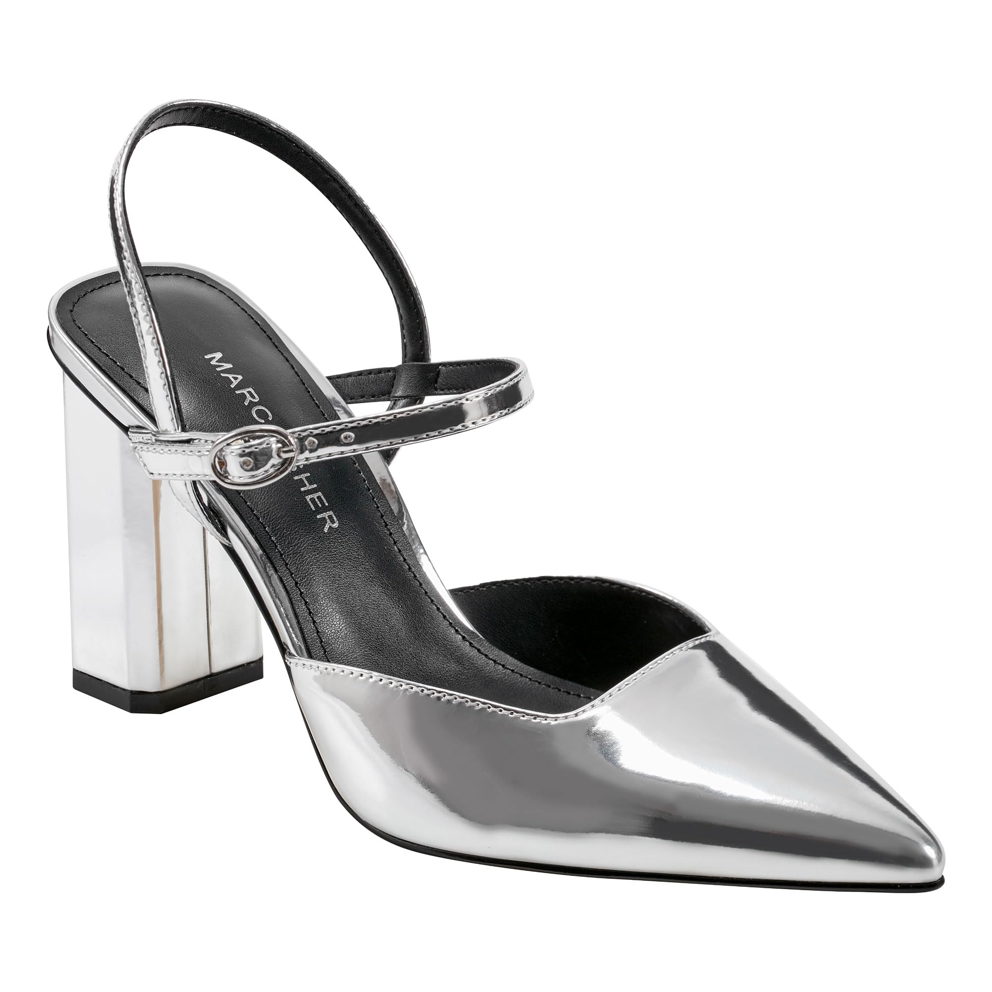 Marc Fisher Women’s DOSTER Pump, Silver 040, 5