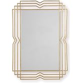 Signature Design by Ashley Claybrook Art Deco Accent Mirror with Thin Frame, Gold