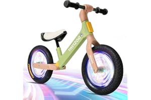 Tayizoo Toddler Balance Bike 2 Year Old,Age 2 3 4 5 Years Old Colorful Lighting Toddler Balance Bike,12In Rubber Inflatable Tires Nylon Bike Frame, Gift Bike for Boys Girls