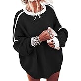 ETCYY Women's Oversized Sweaters Fall 2026 Fashion Winter Clothes Batwing Long Sleeve Knit Sweater Pullover Jumper Tops