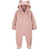Carter's Baby Girls' and Baby Boys' Newborn-9M Hooded Quilted Pram Sleep & Play