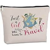 Yegifeyct Travel Lover Gifts Zipper Makeup Bag - Travel Cosmetic Bag for Women, Best Friends, Sister - Unique Birthday Gifts