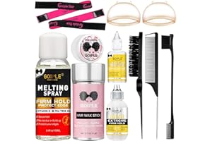 WOZUTUNT Hair Extension Adhesive Spray Kit - Lace Front Wig & Closure Glue, No Melt for Wigs & Extensions