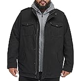 Levi's Men's Washed Cotton Hooded Military Jacket (Regular & Big & Tall Sizes)