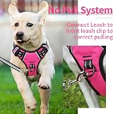 HEELE Dog Harness Small Reflective No-Pull Soft Handle Rose S view 6