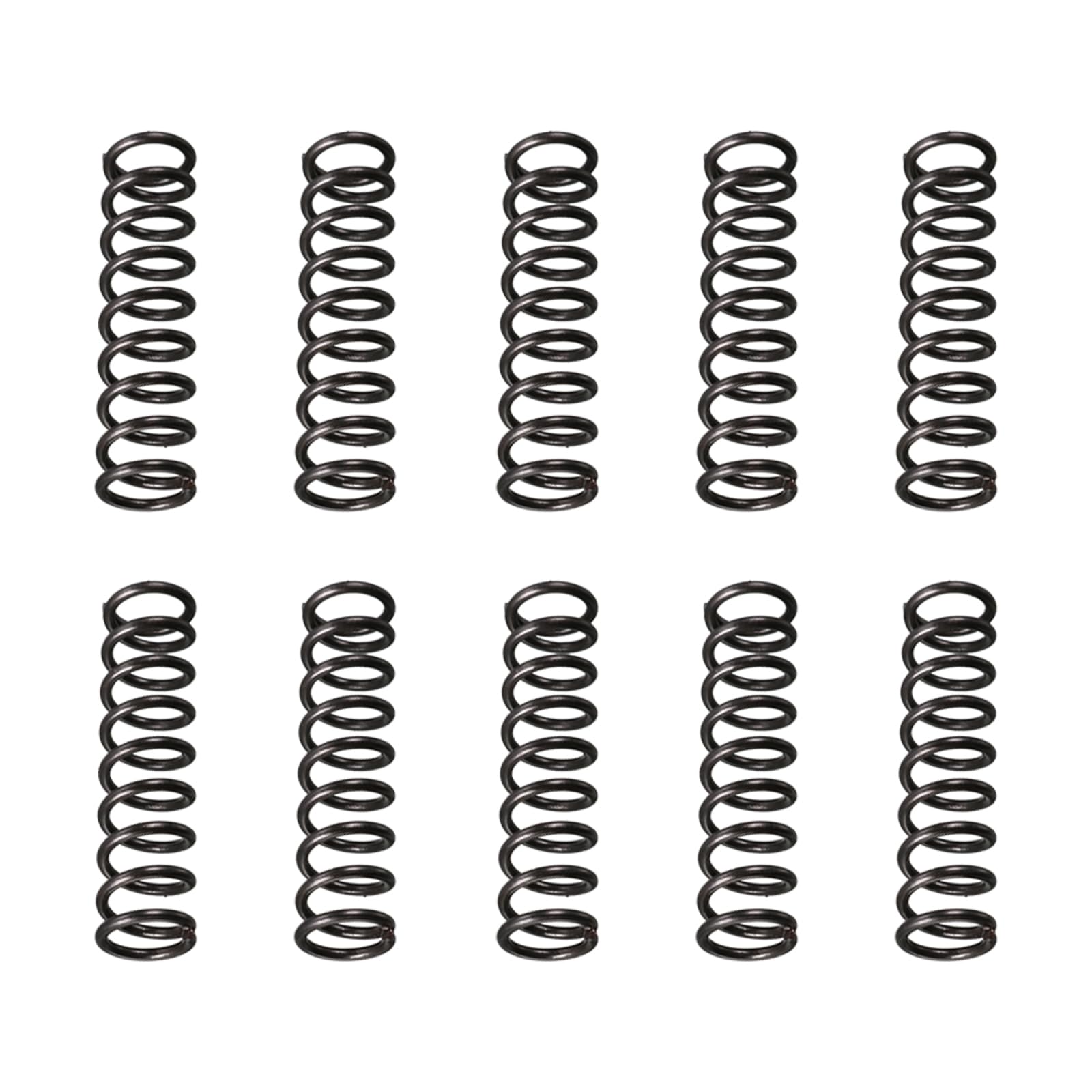 DTGN 1.2x9x35mm(DxODxL) Compression Spring - 10Pack - Good for Machinery - Spring Steel Extension Spring - Black