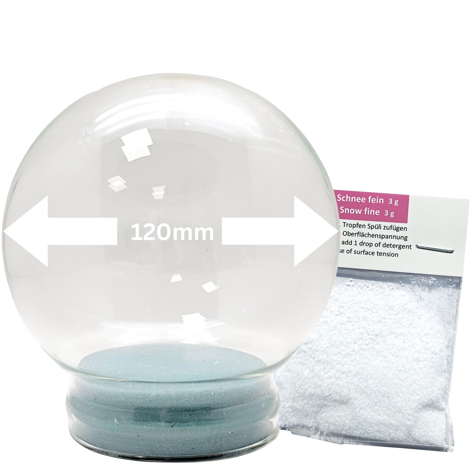 40007 Snowglobe for You - Do It Yourself (DIY) Glass 4.7 inch diameter.