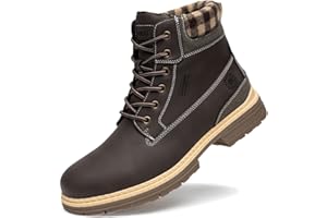 ANJOUFEMME Winter Hiking Boots Men Waterproof, Warm Work Trekking Boots for Men