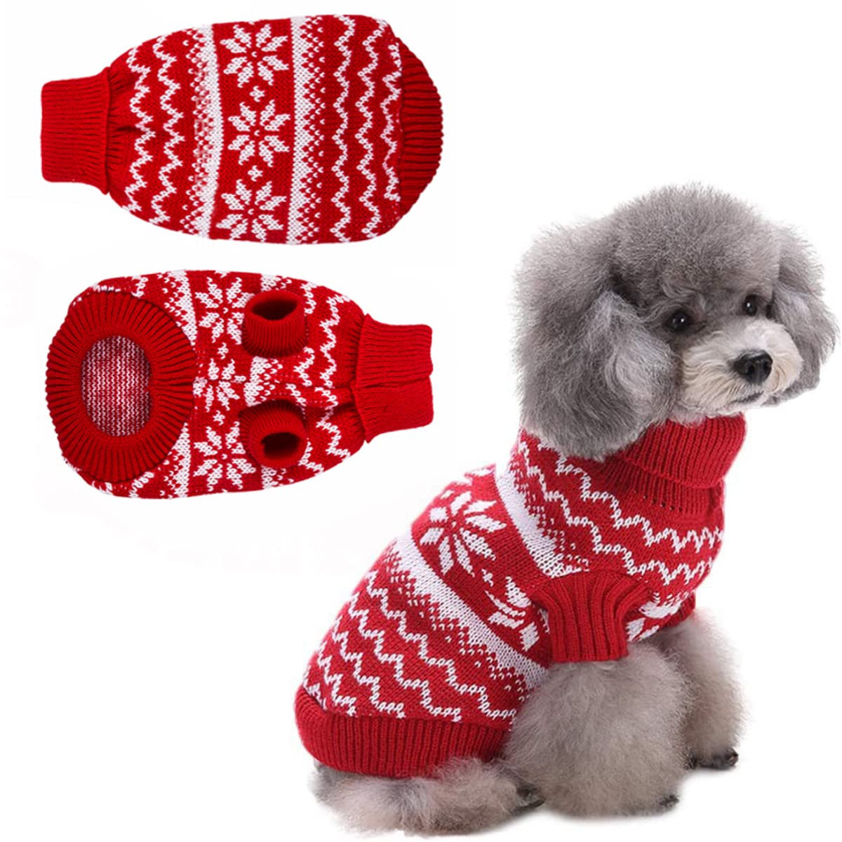 Xlong Dog Jumper, Christmas, Red, XS, Polyester, Small Dogs