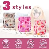 COMSLE Dog Nappies Large 3 Pack Female Adjustable Reusable Diapers view 5
