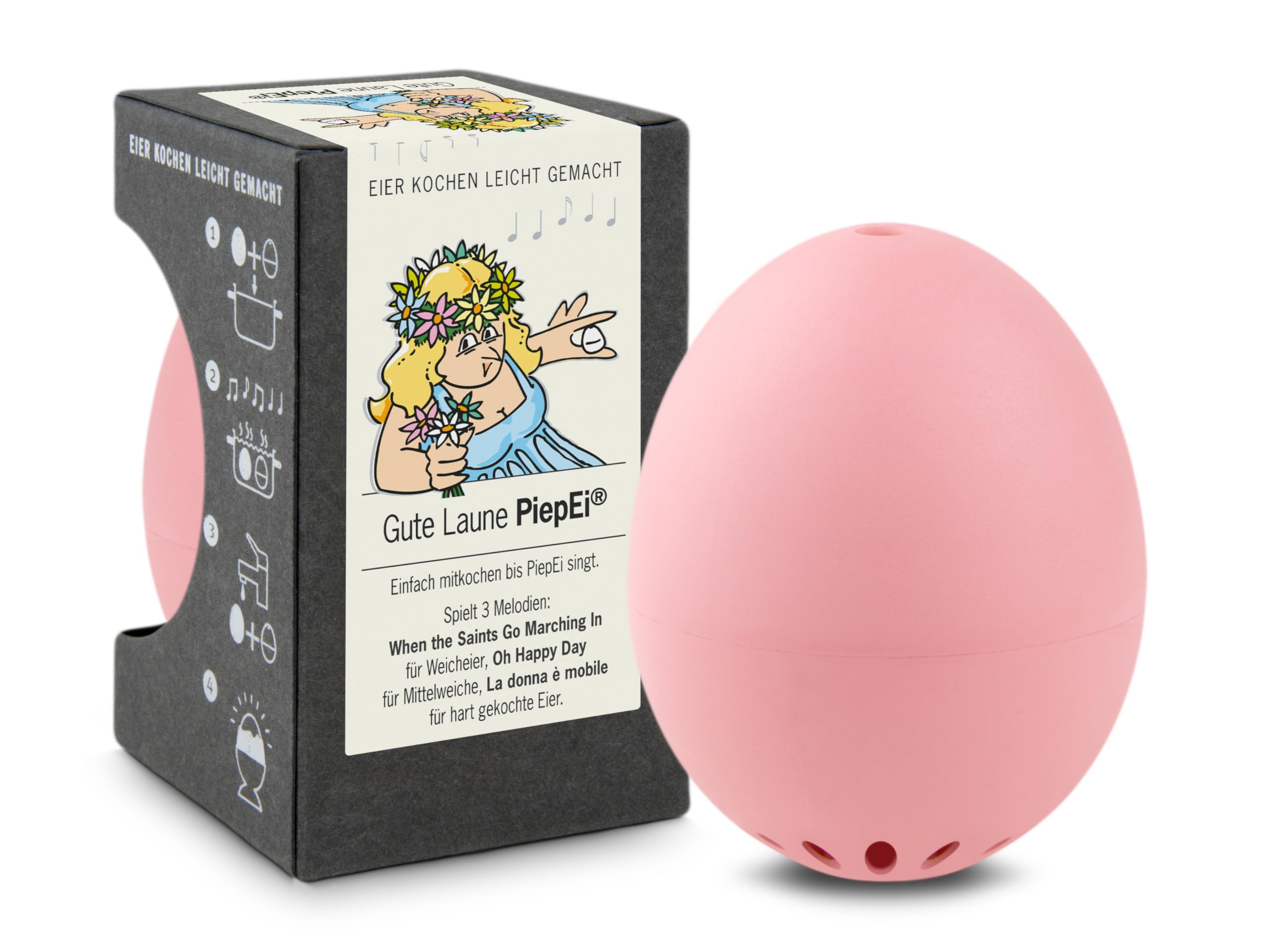 Brainstream Egg Timer, Pink, 8,9x5,4x5,4