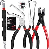 SBGGRL 5 Pcs Electrical Disconnect Pliers and Cars Terminal Pin Removal Tool Kit, 37960/37980/13120/ Collar Hose Clamp Pliers Set for Automotive Electric Wire Plug Separatorl