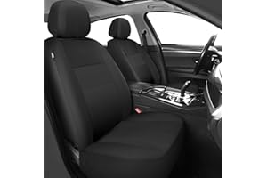 VarCozy Seat Covers for Car Front Pair, Breathable Cloth Front Car Seat Covers, Universal Cloth Seat Covers for SUV Sedan Van, Automotive Interior Covers, Airbag Compatible
