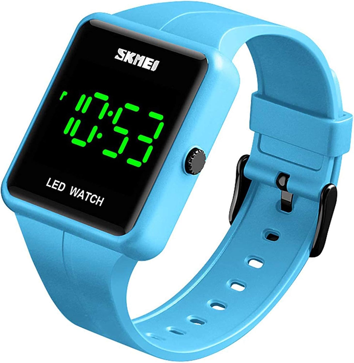 Unisex Square Large Face LED Digital Watch Electronic Men
