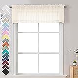 Chyhomenyc Cream Sheer Valances for Windows 2