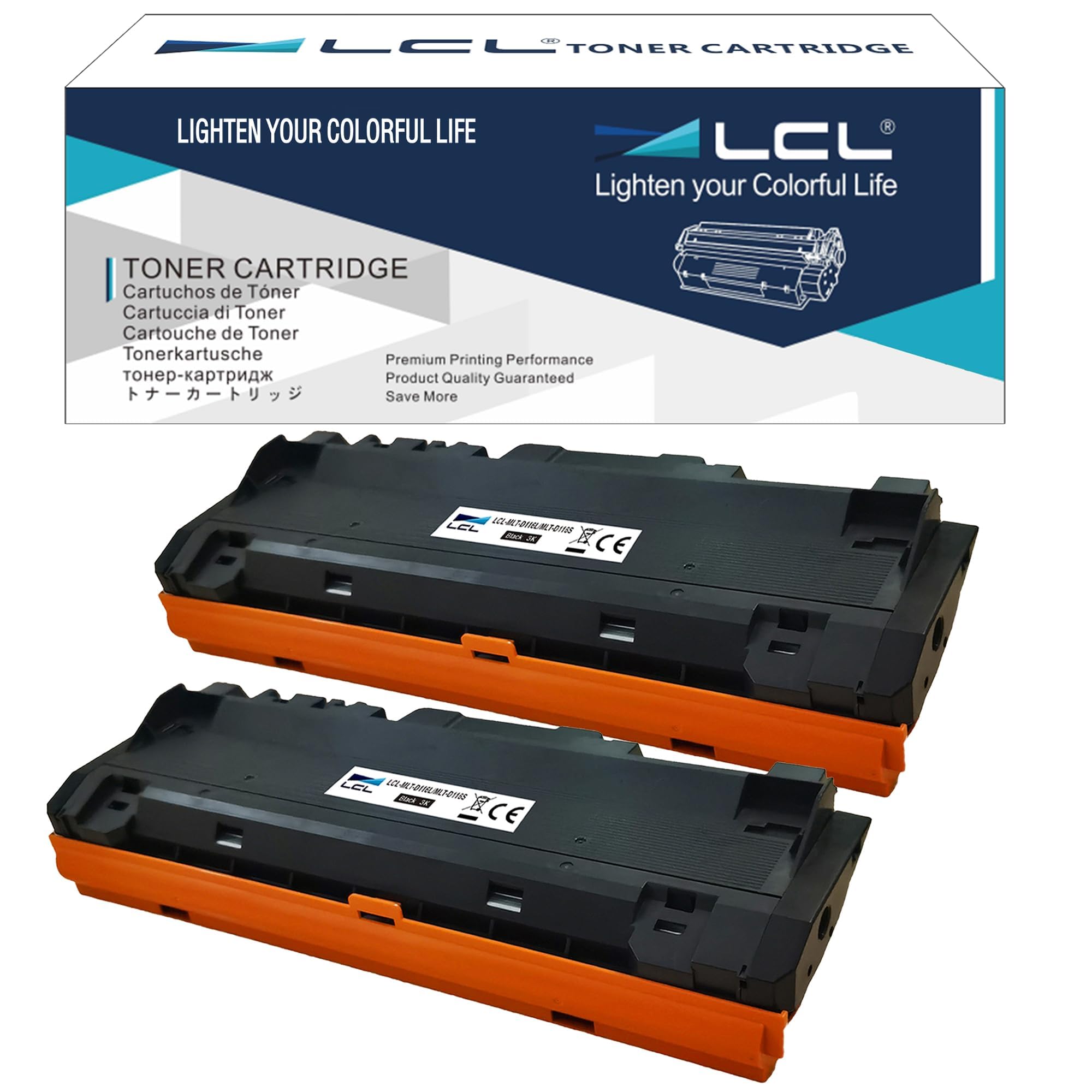 LCL MLT-D116L Black Toner Cartridge Replacement for Samsung MLT-D116L MLT-D116S Replacement for Samsung Xpress M2625 M2625D M2675FN M2825DW M2825ND M2875FD M2875ND M2875FW M2885FW M2835DW (2 Pack)