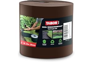 TABOR TOOLS 60 Ft Terrace Board, 5 Inch High, 0.04" Inch Thin, Landscape Edging Coil, Grass Barrier, Bender Board, Garden Liner, ES25. (Brown)