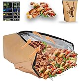 BBQ Blanket for Resting Meat, Abnaok Smoker Meat Resting Blanket, Reusable Smoker Grilling Meat Insulated Resting Bag with Wide Mouth for Large Brisket/Beef/Pork Shoulders/Turkeys