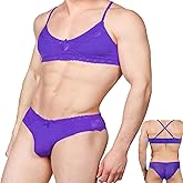 liuun Lingerie Set For Men, Sexy Bra And Underwear G String Exotic Man GayPanty, Sissy Panties Femboy,
