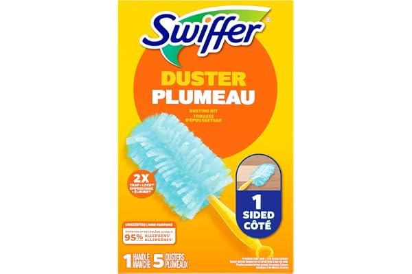Swiffer Dusters Cleaning Kit, Feather & Microfiber Duster Alternative, Cleaning Tool for Dusting Furniture, Blinds, Ceiling F