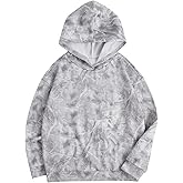 RoseSeek Girl's Camo Hoodies Long Sleeve Drop Shoulder Hooded Sweatshirts Pullover Tops Vintage Streetwear